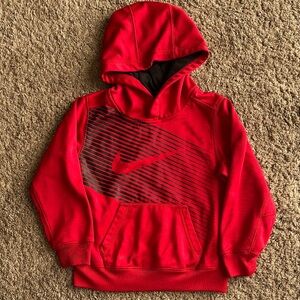 Nike Red Hoodie with Black Pattern
